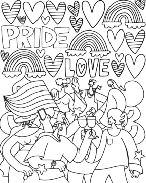 Dibujo de Pride Parade Coloring Page para Colorear