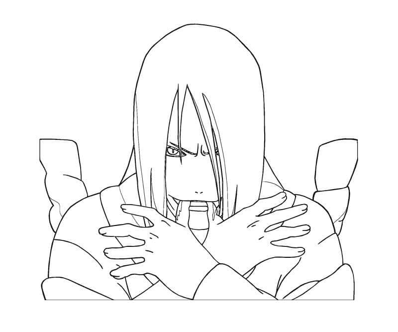 Dibujo de Cara de Orochimaru para Colorear