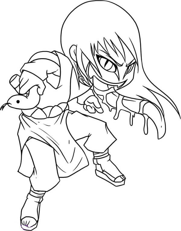 Dibujo de Chibi Orochimaru para Colorear