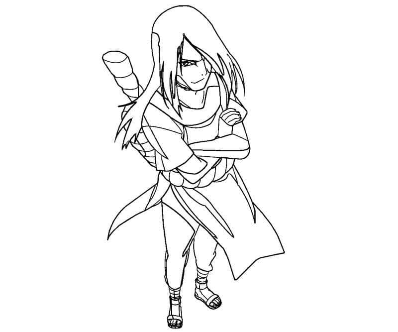 Dibujo de Guapo Orochimaru para Colorear