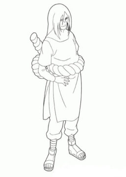 Dibujo de Orochimaru Genial para Colorear