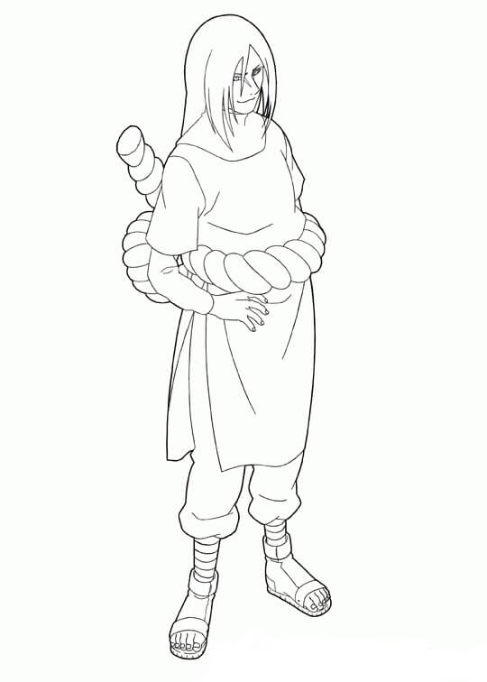 Dibujo de Orochimaru Genial para Colorear