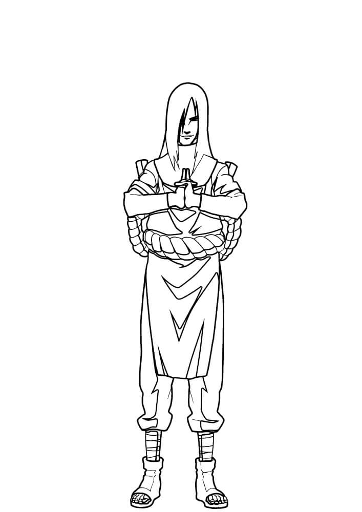 Dibujo de Orochimaru Impresionante para Colorear