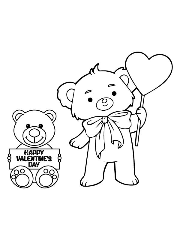 Dibujo de Cute Teddy Bear Printable Coloring Pagespng para Colorear
