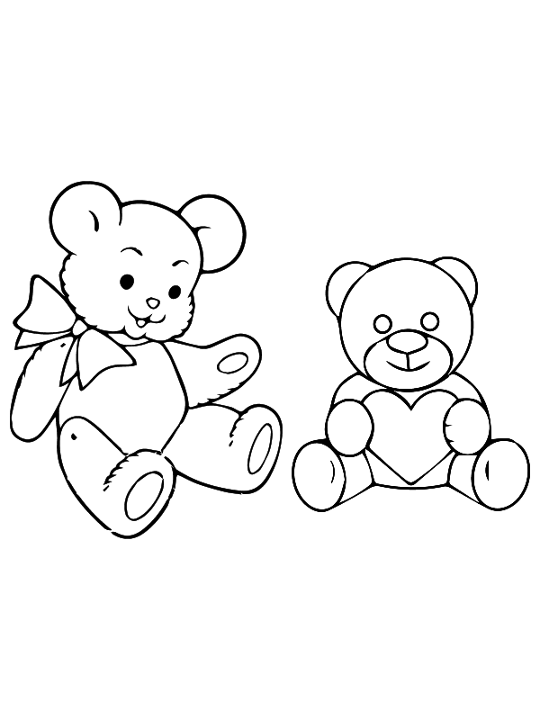 Dibujo de Happy Teddy Bear Coloring Pages For Kidspng para Colorear