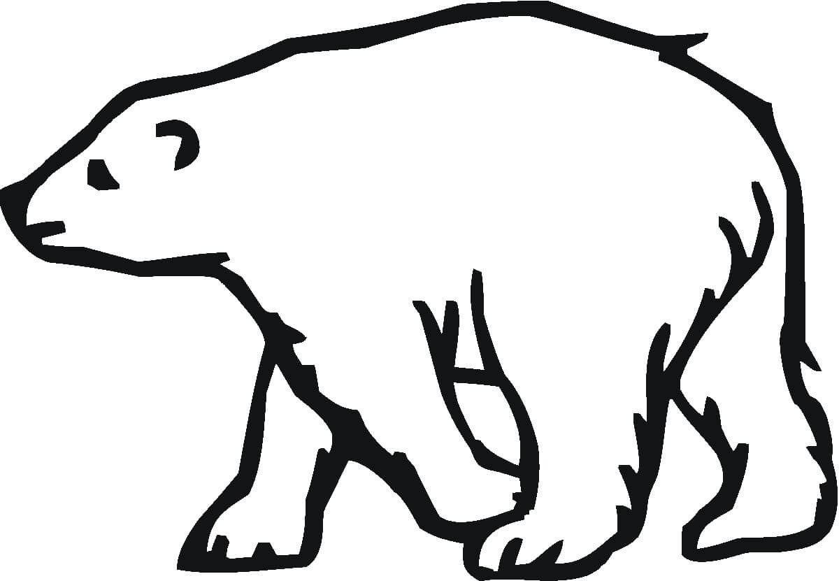 Dibujo de Oso de Hielo para Colorear