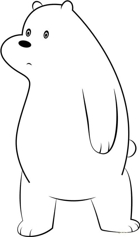 Dibujo de Lindo Oso de Hielo para Colorear