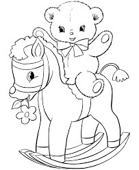 Dibujo de Casa de Juguete para Librar de Osito de Peluche para Colorear