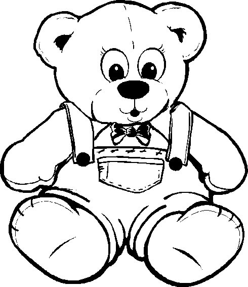 Dibujo de Oso de Peluche para Colorear