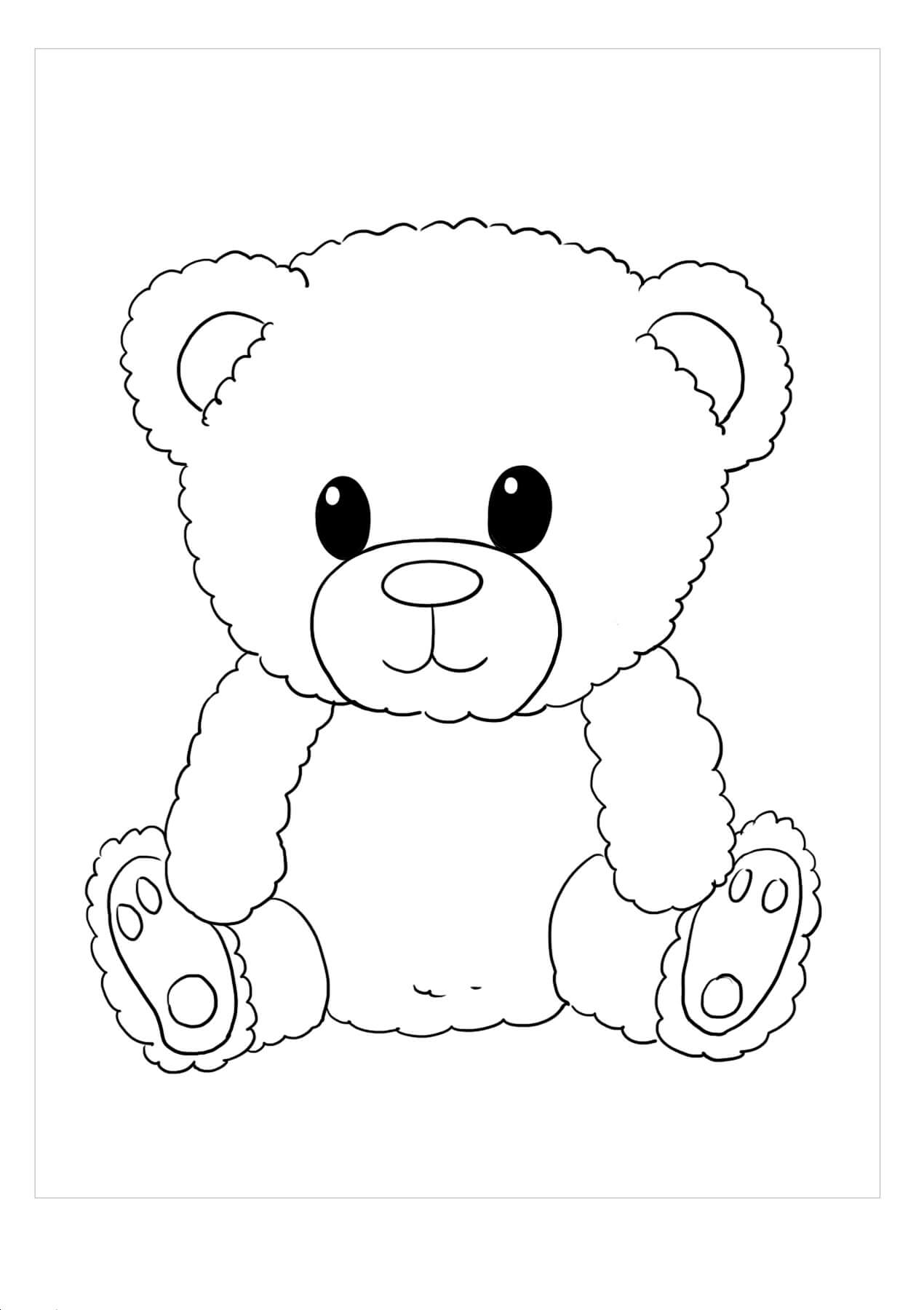 Dibujo de Osito de Peluche 1 para Colorear