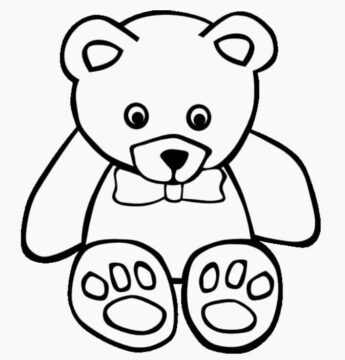 Dibujo de Oso de Peluche Impresionante para Colorear