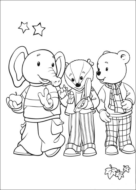 Dibujo de Hablando del Oso Rupert para Colorear
