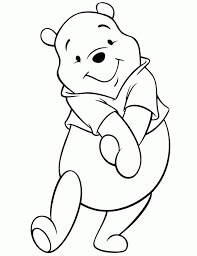 Dibujo de Pooh el Oso Sonriendo para Colorear