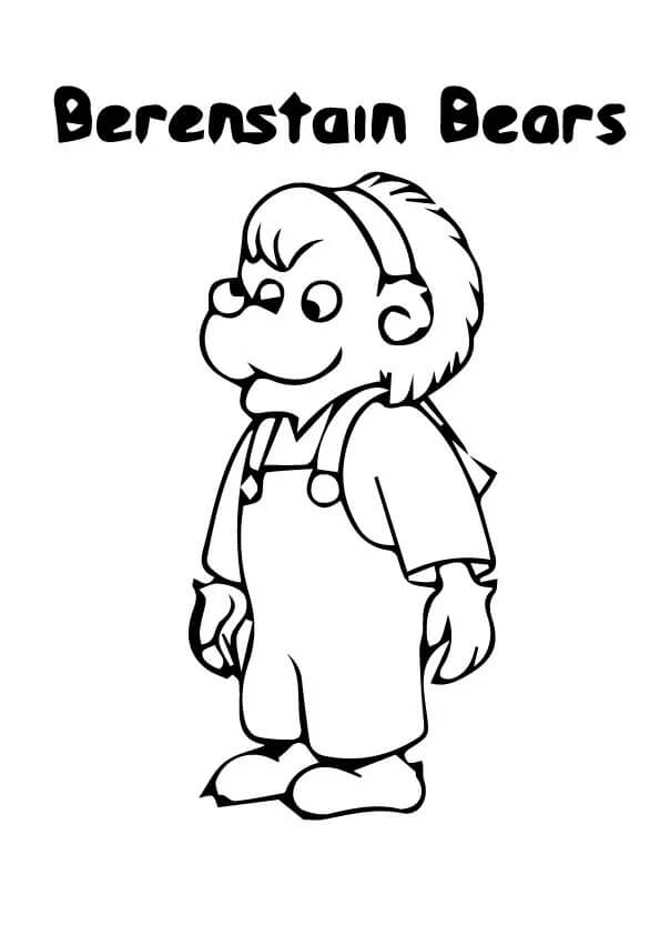 Dibujo de Berenstain Osos Sonriendo para Colorear