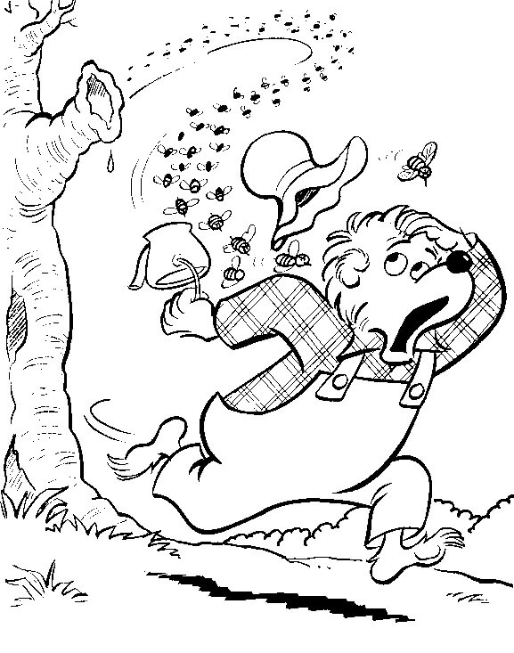 Dibujo de Berenstain Osos y Abejas para Colorear