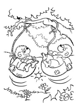 Dibujo de Dos Osos Hijo de Berenstain para Colorear
