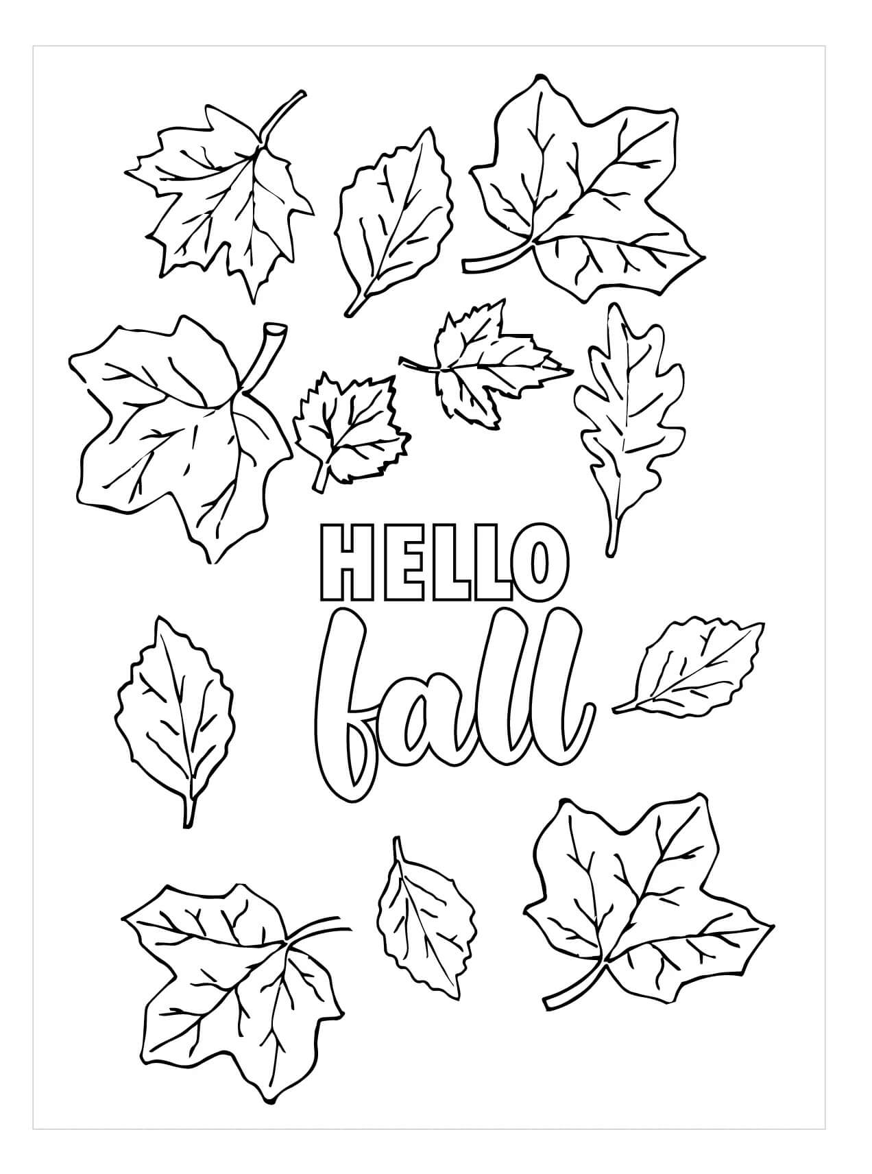 Dibujo de Hola otoño para Colorear