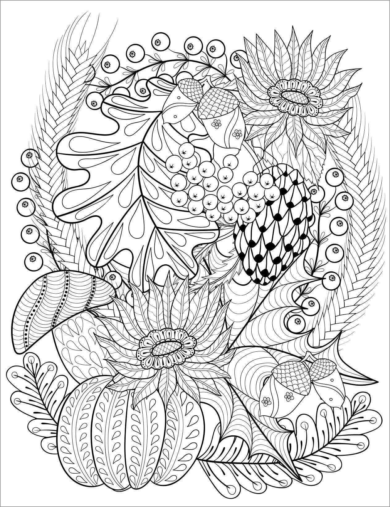 Dibujo de Mandala de otoño para Colorear