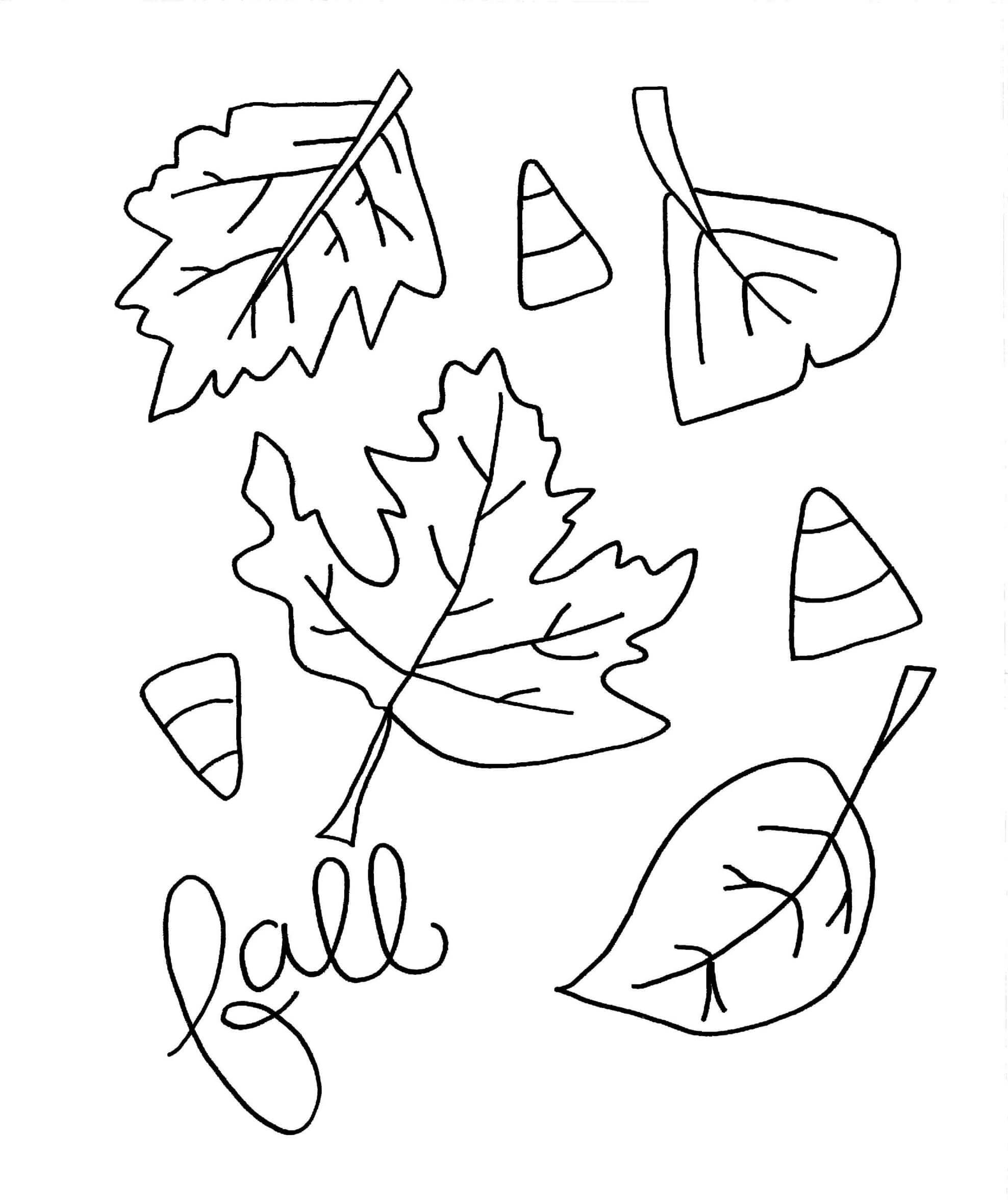 Dibujo de Otoño Normal para Colorear