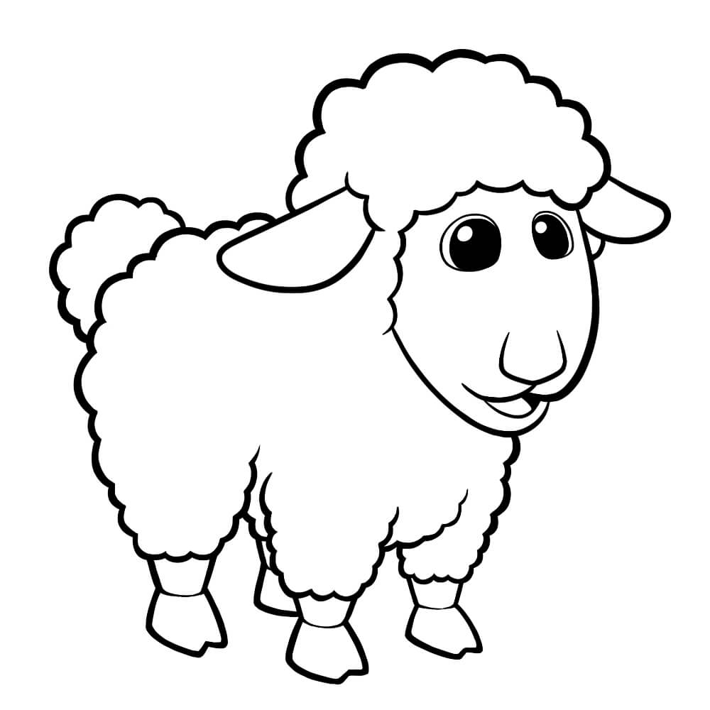 Dibujo de Gran Oveja para Colorear