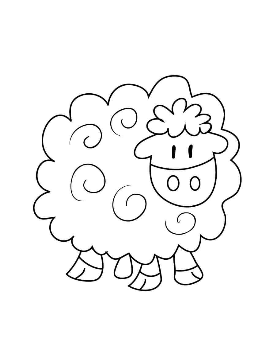 Dibujo de Ovejas básicas para Colorear