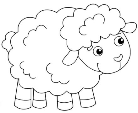 Dibujo de Ovejas Peludas Lindas para Colorear