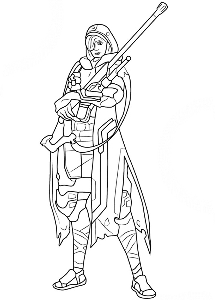 Dibujo de Ana de Overwatch para Colorear