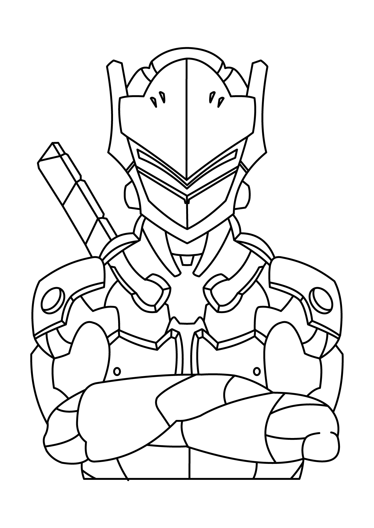 Dibujo de Frente Genji para Colorear