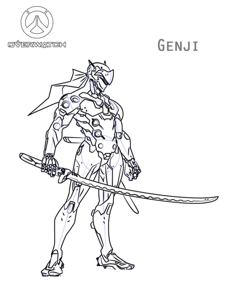 Dibujo de Genji Genial para Colorear