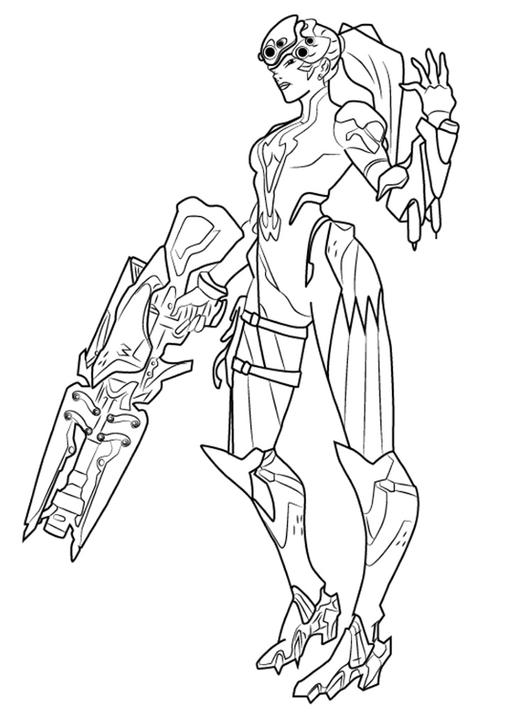 Dibujo de Hacedor de Viudas Overwatch para Colorear