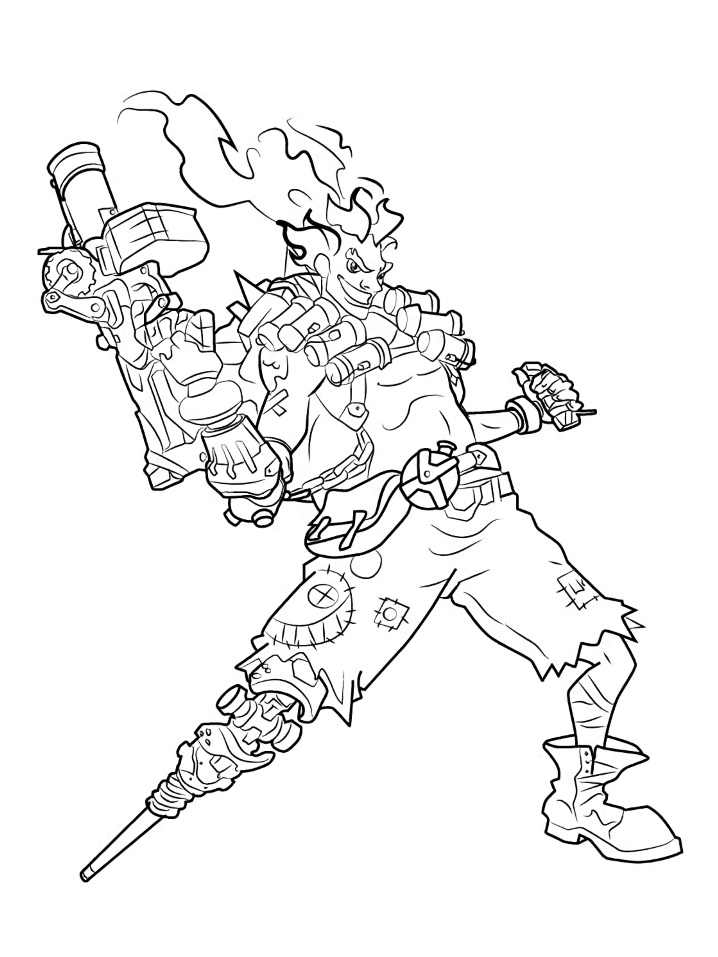 Dibujo de Junkrat 2 para Colorear