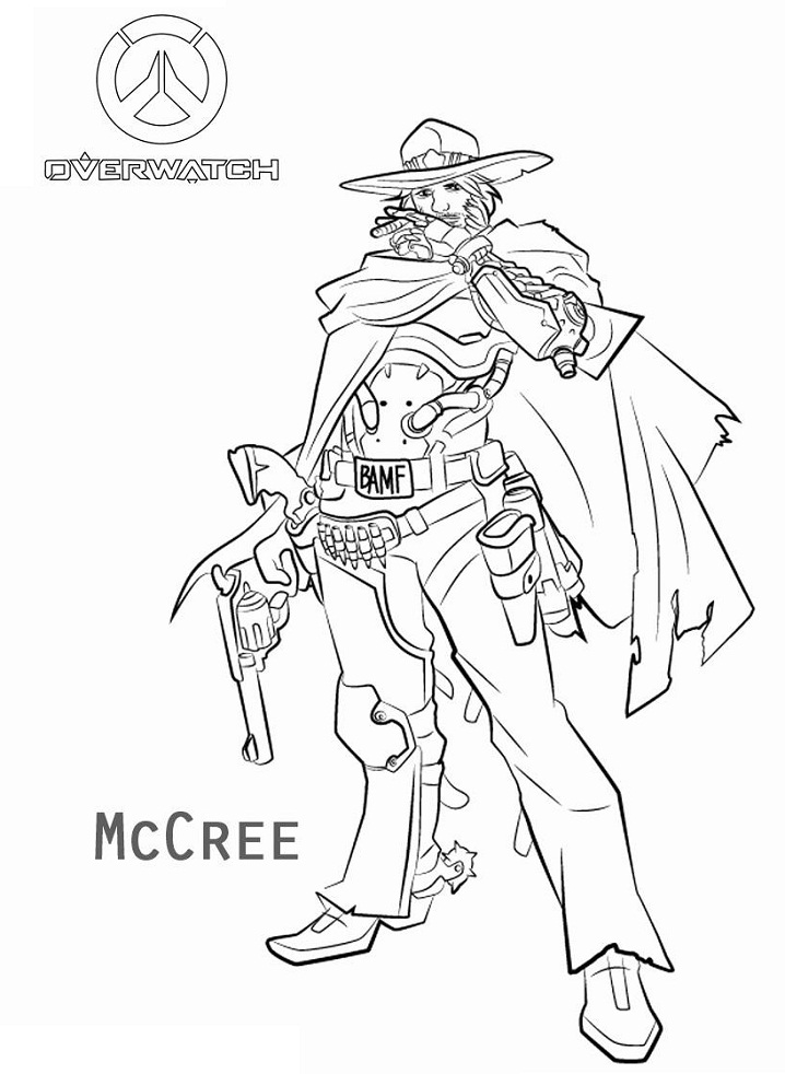 Dibujo de Mccree para Colorear