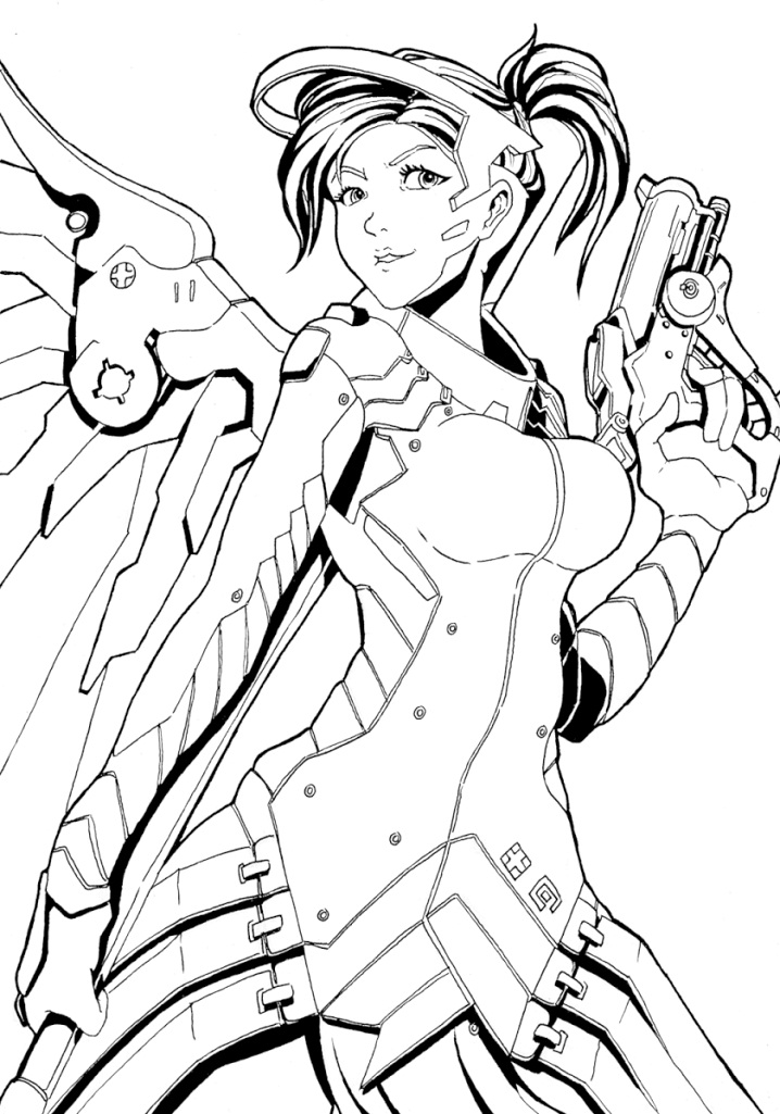Dibujo de Mercy para Colorear