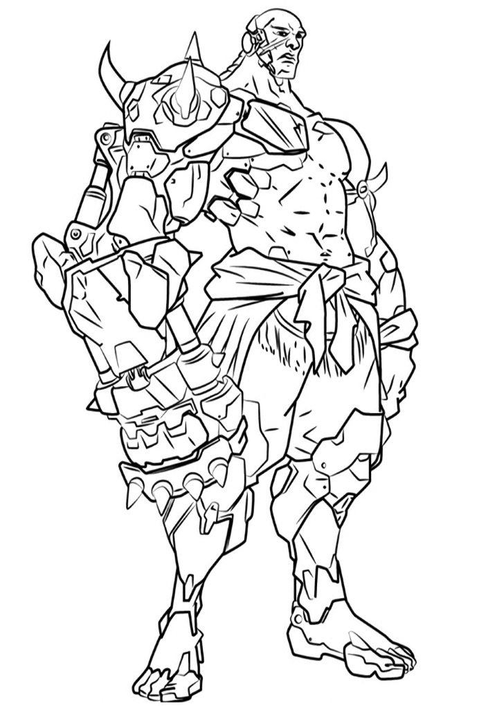 Dibujo de Overwatch de Doomfist para Colorear
