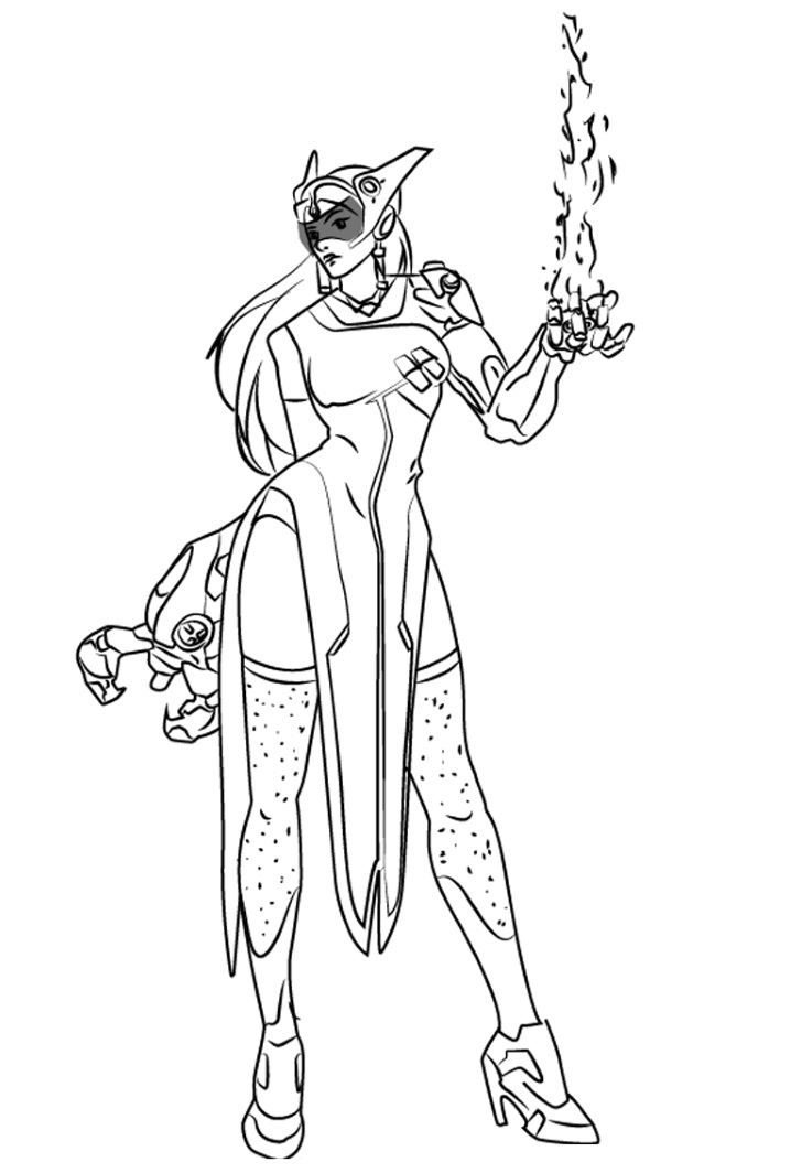 Dibujo de Symmetra para Colorear