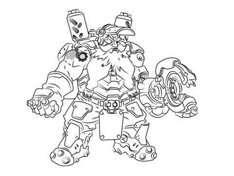 Dibujo de Torbjorn Overwatch para Colorear