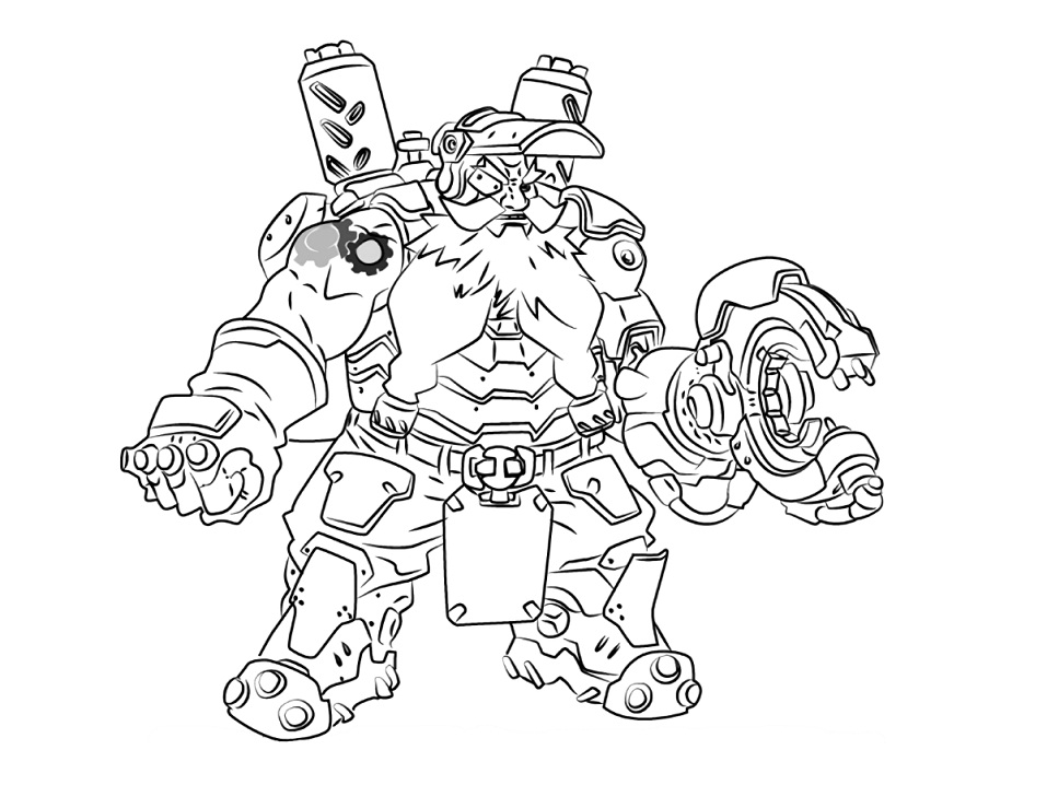 Dibujo de Torbjorn Overwatch para Colorear