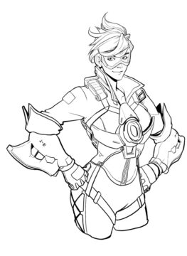 Dibujo de Tracer de Overwatch para Colorear