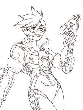 Dibujo de Trazador de Overwatch para Colorear
