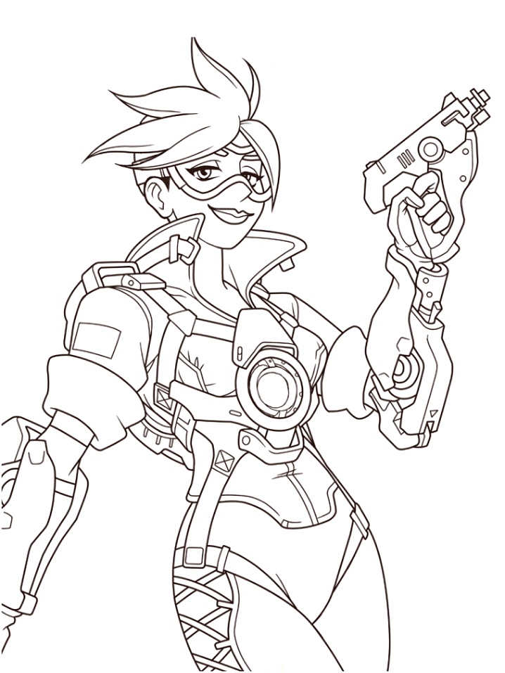 Dibujo de Trazador de Overwatch para Colorear
