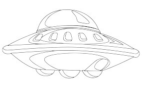 Dibujo de Ovni Hermoso para Colorear