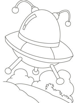 Dibujo de Ovni Volando para Colorear