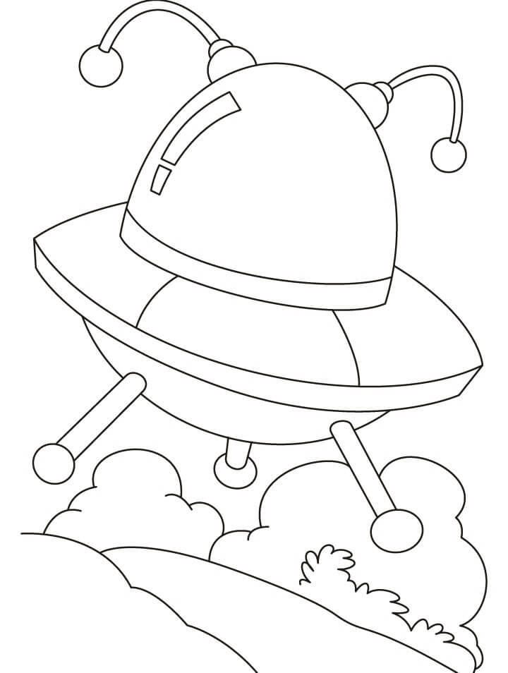 Dibujo de Ovni Volando para Colorear