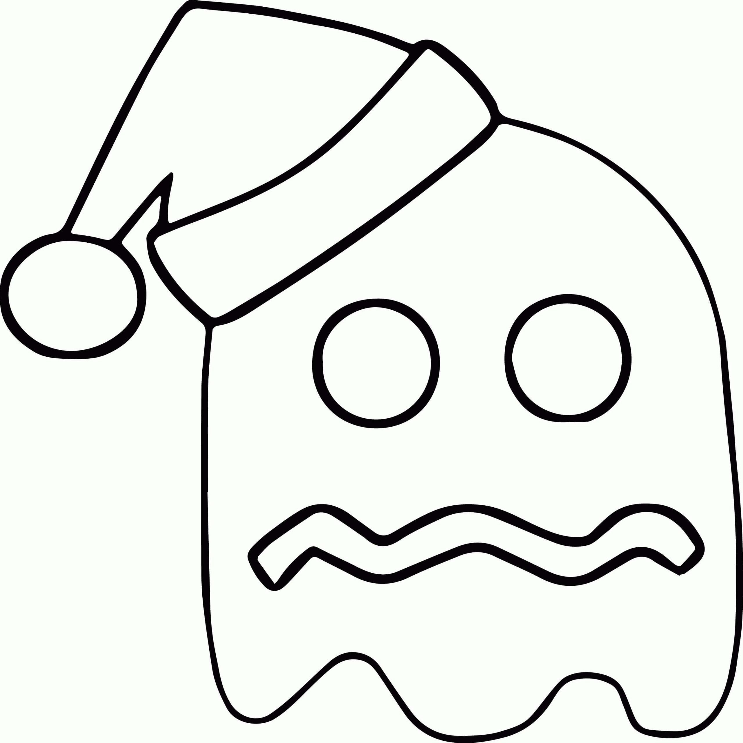 Dibujo de Fantasma en Navidad Scaled para Colorear