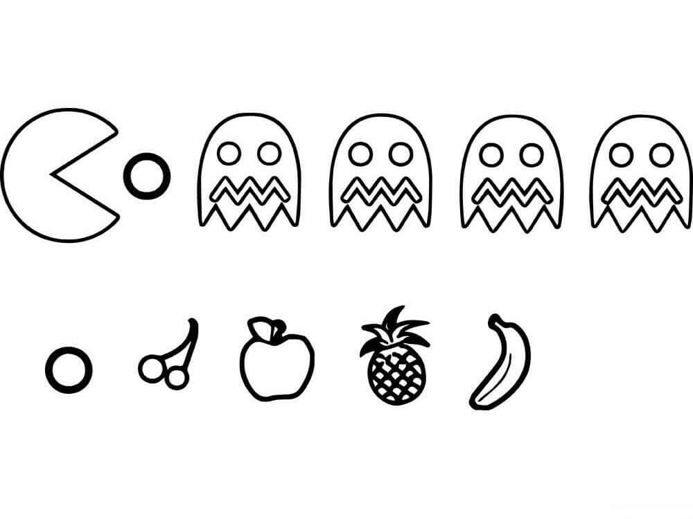 Dibujo de Juegos Pacman para Colorear
