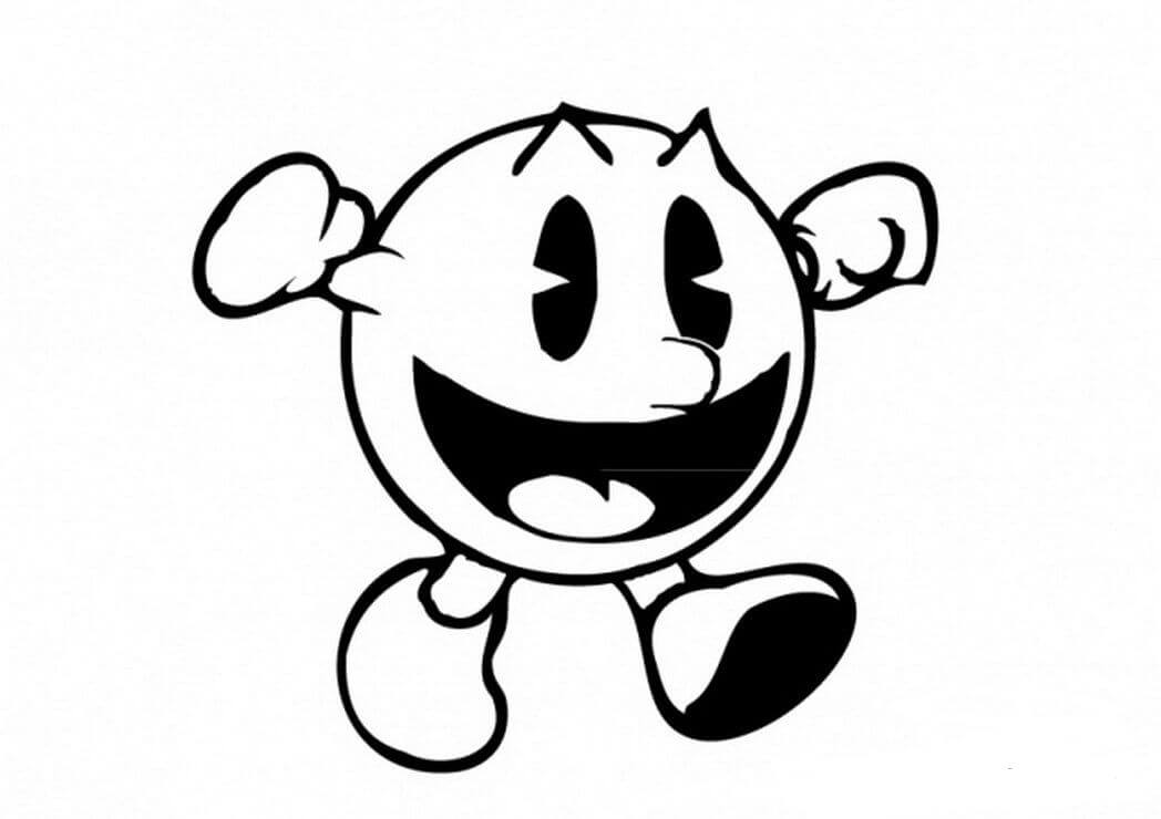 Dibujo de Pacman Corriendo para Colorear