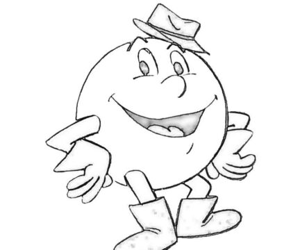 Dibujo de Pacman Divertido para Colorear