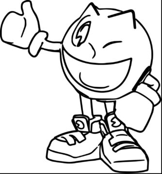 Dibujo de Pacman Feliz para Colorear