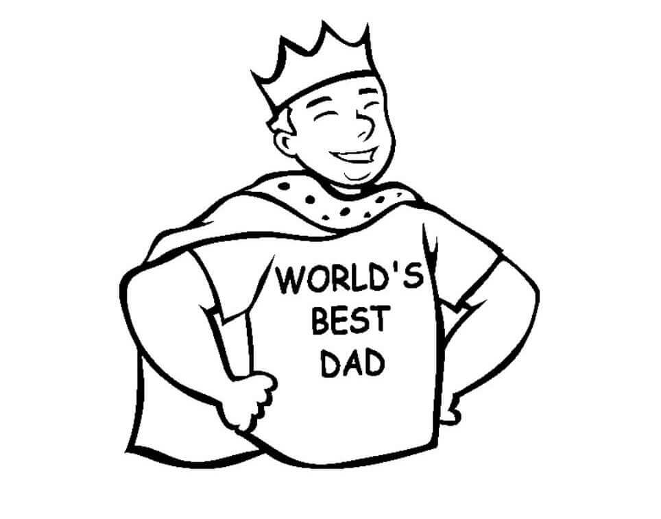Dibujo de Mejor Papa del Mundo para Colorear