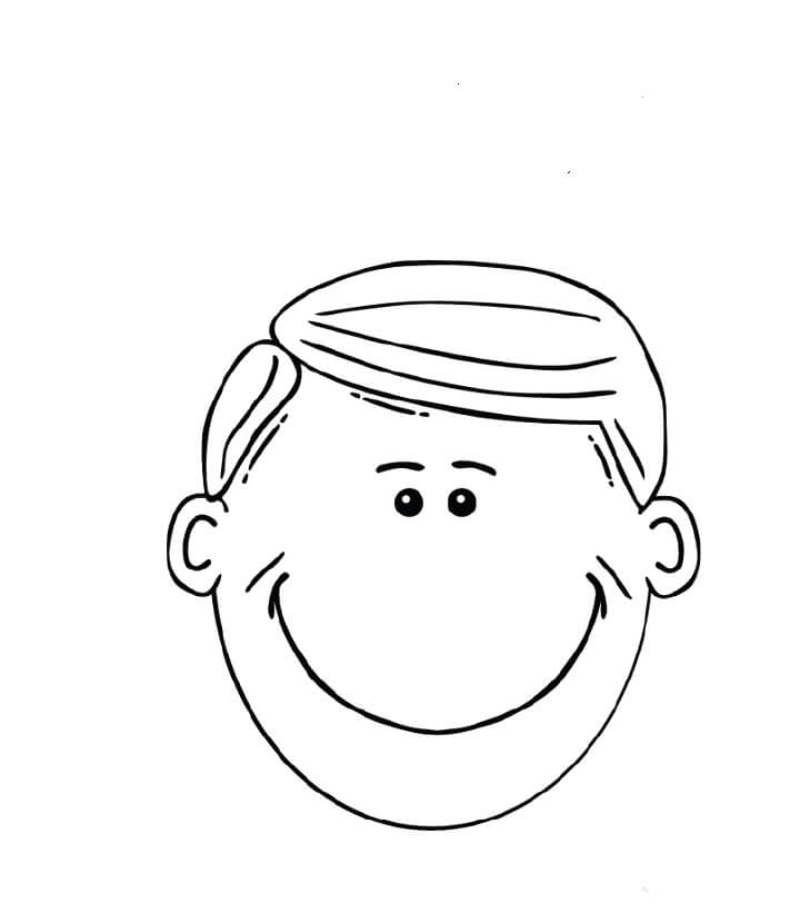 Dibujo de Padre de Cara para Colorear
